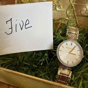 MICHAEL KORS TWO TONE WOMAN'S WATCH WITH RHINESTONES